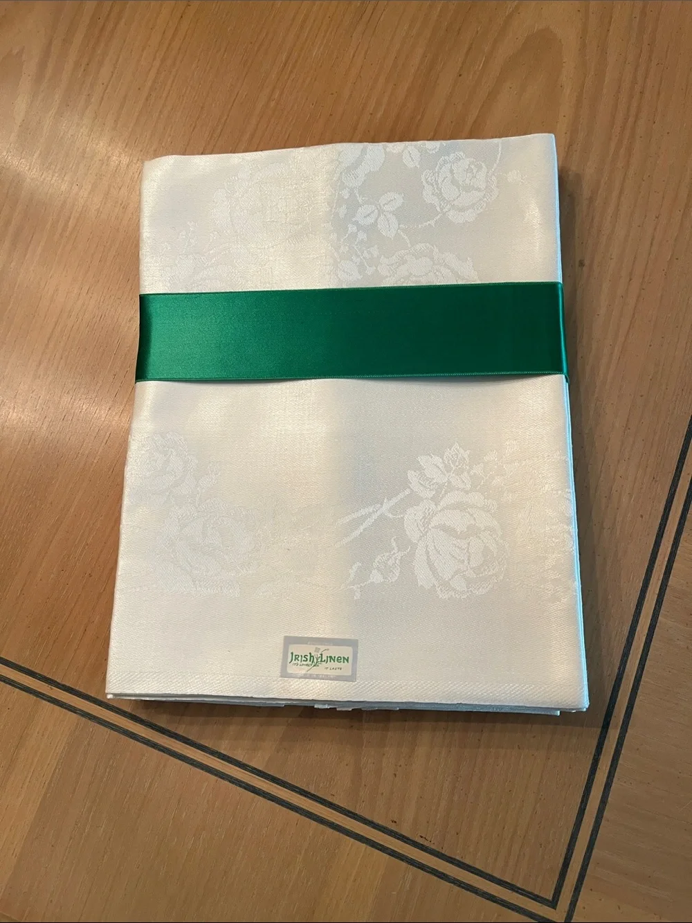 Vintage “never used” Rose pattern Irish linen Napkins
